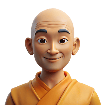 wonderful vintage impressive artistic Portrait of a serene Buddhist monk in saffron robes, a peaceful expression, soft, diffused natural light original premium png
