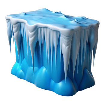 stunning classic impressive contemporary A frozen waterfall cascading down a cliff face, icy blue and white, crisp, sharp focus, winter lighting original premium png