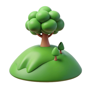 beautiful creative serene classic A rolling green hill with a single oak tree on top, picturesque landscape, soft lighting high resolution original png