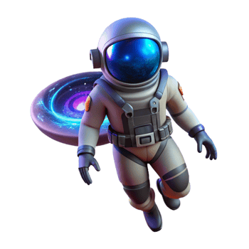 elegant contemporary elegant rustic A lone astronaut, clad in a bioluminescent spacesuit, floats in the void, illuminated by a distant nebula, his helmet reflecting a swirling galaxy.... png