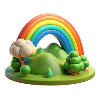 stunning traditional stunning abstract A rainbow arcing over a green valley after a rain shower, vibrant colors, hopeful mood, landscape photography style exclusive genuine png