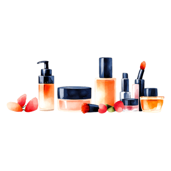 Colorful Collection of Beauty Products png
