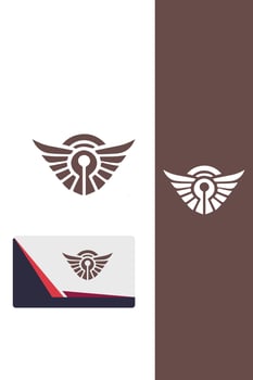Solutions Key Wings Logo Design vector