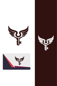 Flight Key Logo Design vector