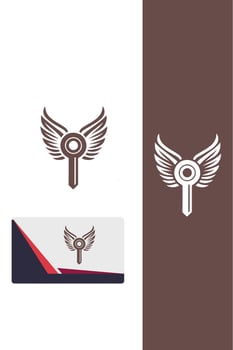 Flight Master Key Wings Logo vector
