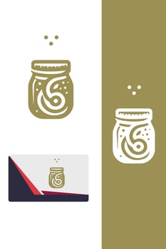 Golden Jar Pastries Pastry jar vector