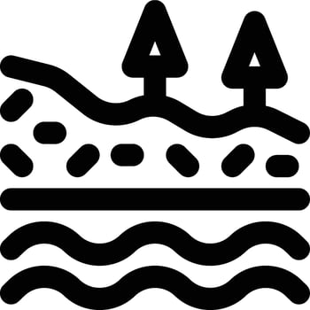 Groundwater, Ground Water, Water Outline Icon vector