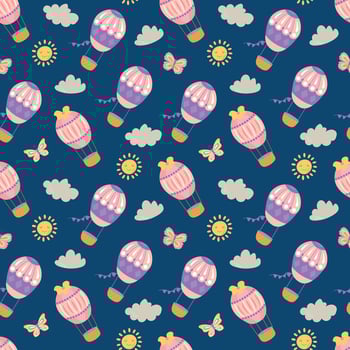 Seamless pattern with balloons. Design for fabric, textile, wallpaper, packaging vector