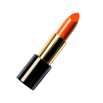 Orange Lipstick Isolated on transparent background. png