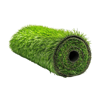 Artificial Grass Roll White Background on transparent background. png