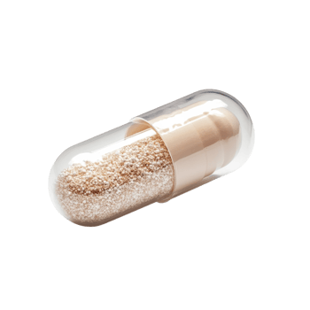 Capsule with Particles Design Element on transparent background. png