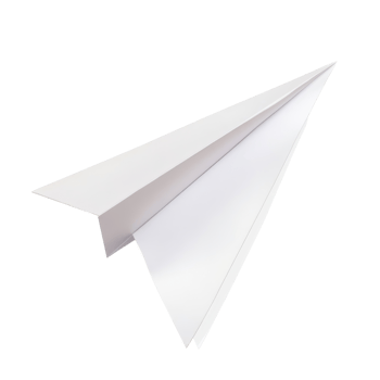 Paper Airplane Flight Design on transparent background. png