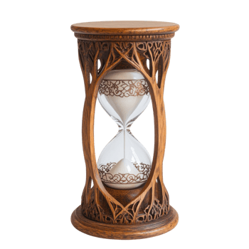 Elegant Hourglass White Background on transparent background. png