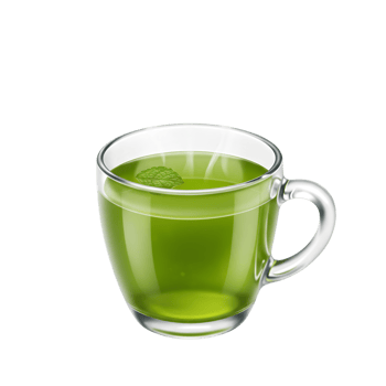 Refreshing Green Tea in Glass Mug Hot Beverage Mint Leaf cup zen food calm drink relax herbal nature png