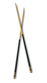 Realistic Food Chopsticks. illustration of Traditional Asian Bamboo Utensils Color Chopstick. illustration vector