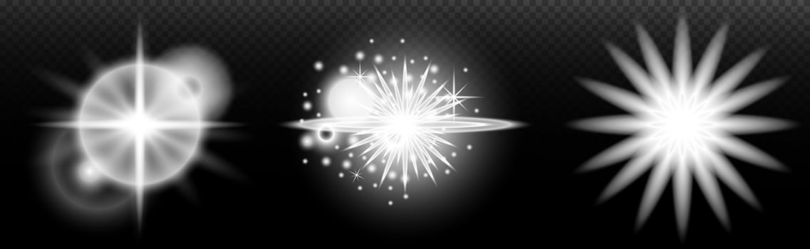 a set of white light, effects vector