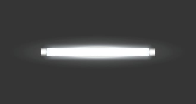 Neon Led Light Tube Glowing Lamp in Vibrant Colors, creating a striking ambiance vector
