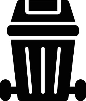 Bin, Trash Can, Waste Glyph Solid Icon vector