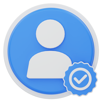 3d illustration user verified png
