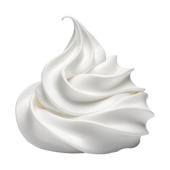 Whipped Cream Chantilly Isolated on Transparent Background png