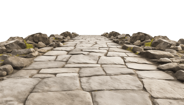 Stone Road Pathway Isolated on Transparent Background png