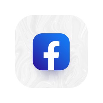Facebook icon with a blue color png