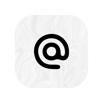 A white and black icon with the letter a png