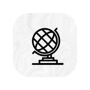 Globe icon illustration flat png