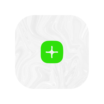 A green plus sign on a white square png