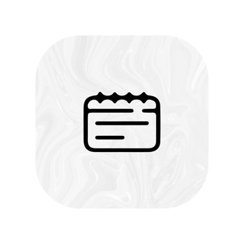 A white square icon with a flat shape png
