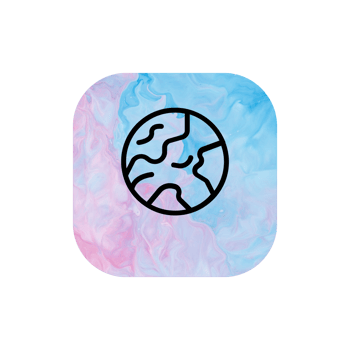Globe icon web on shape png