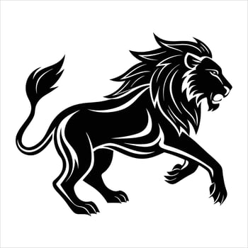 Lion tattoo design illustration vector