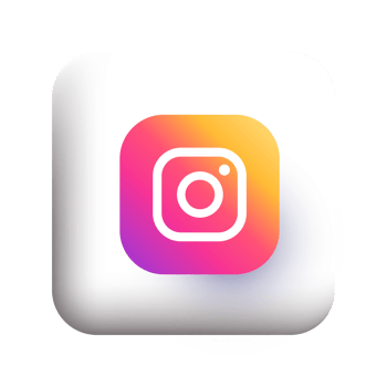 Instagram logo on a square white button png