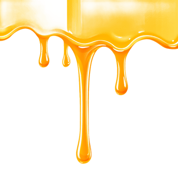Delicate Honey Droplets Sliding Down png