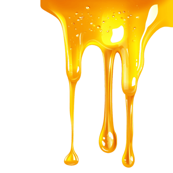 Smooth Golden Honey Dripping from a Spoon png