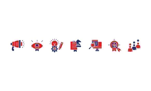 Brand icons set colours vector