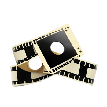 Film Strip with Black and White Film Transparent Background png