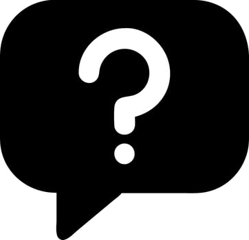 Minimalist Question Mark Icon Concept vector