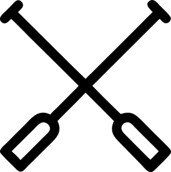Oars and Boat Icon Design vector