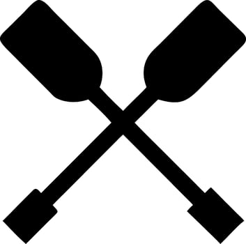 Rowing Equipment Icon Collection vector