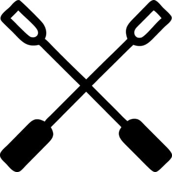Simple Oars Symbol Set vector