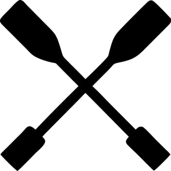 Crossed Oars Icon Design vector