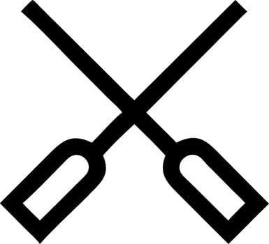 Boating Oars Symbol Pack vector
