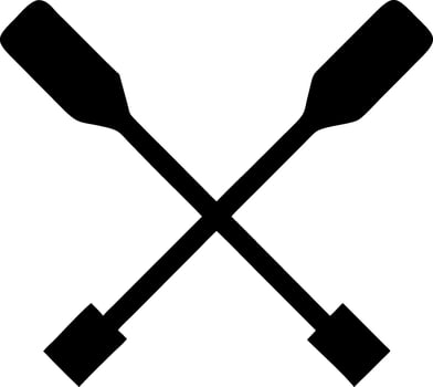 Classic Rowing Oars Icon Design vector
