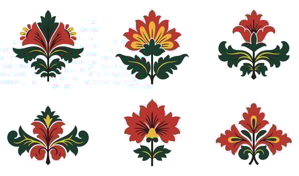 Sophisticated Floral Element Royalty Motif Collection for Classic Branding Vintage Art and Elegant Decoration vector