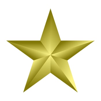Star in gradient. Isolated shiny star. Fashionable design. Logo illustration. vector