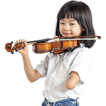 A young girl holding a violin png