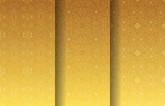 elegant gold art line pattern design vector