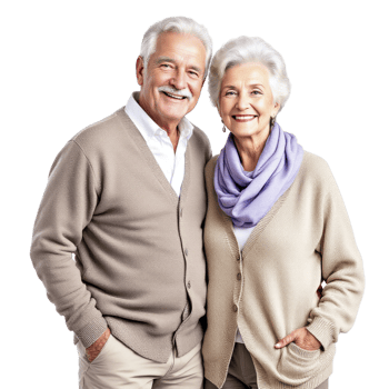 An older couple posing for a photo png