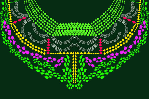 The embroidery collar design,necklace fine pattern vector